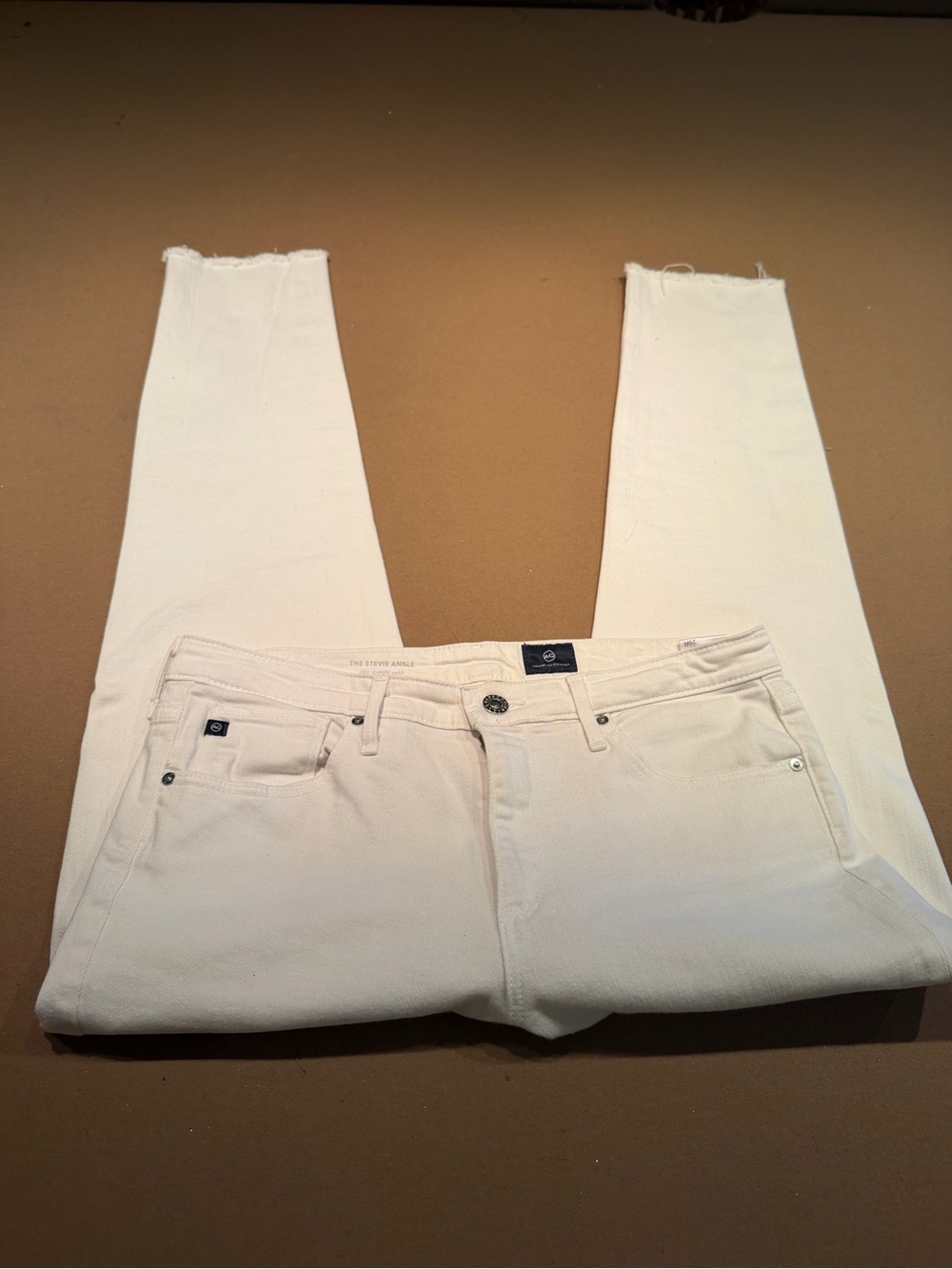 Women’s AG White High-Rise Ankle Jeans